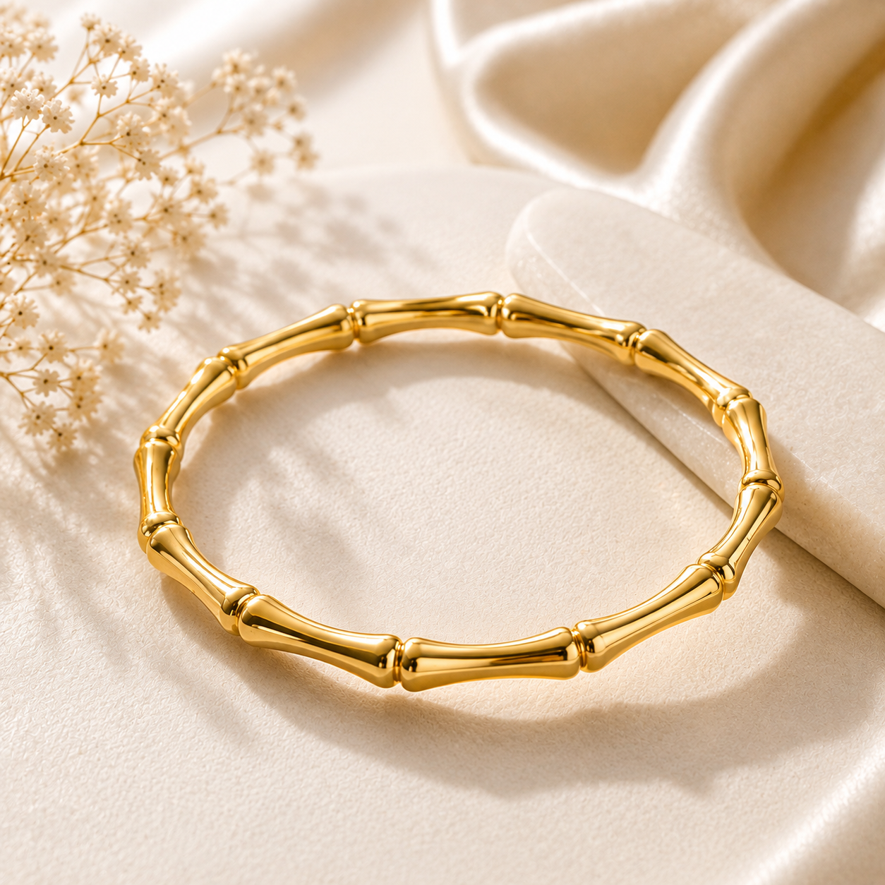 Bamboo Bracelet Bangle Clasp Gold Bangles Stainless Steel Bamboo Design Gold Bracelet